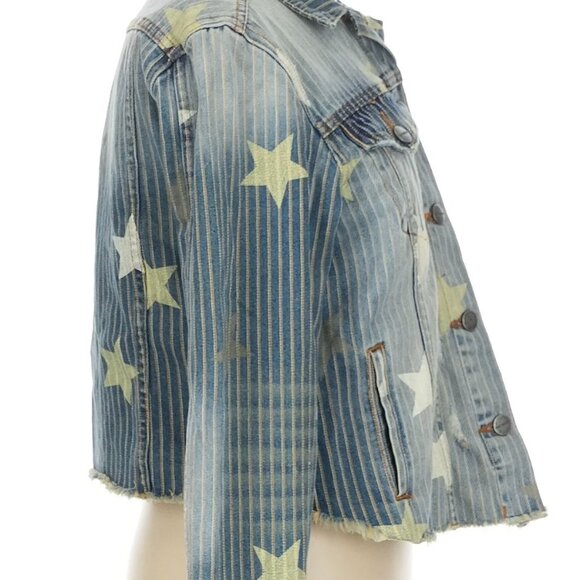 Driftwood Stars & Stripes Trucker Cotton Jacket Sold At Free People Size Small - Picture 5 of 8